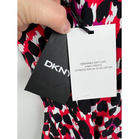 Women's DKNY Animal Print Tankini Top Medium - Picture 5 of 8